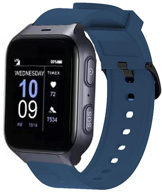 Lamshaw Timex Family Connect SENIOR 시계 밴드와 호환 퀵 릴리즈 시계 소프트 실리콘 스포츠 밴드 여성용 아동용 남성용 Timex Famil, 블루
