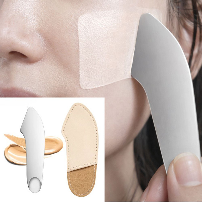 무이비엔 에스테틱 메이크업 미용 뷰티 스테인레스 스파츌라, 1개, 실버