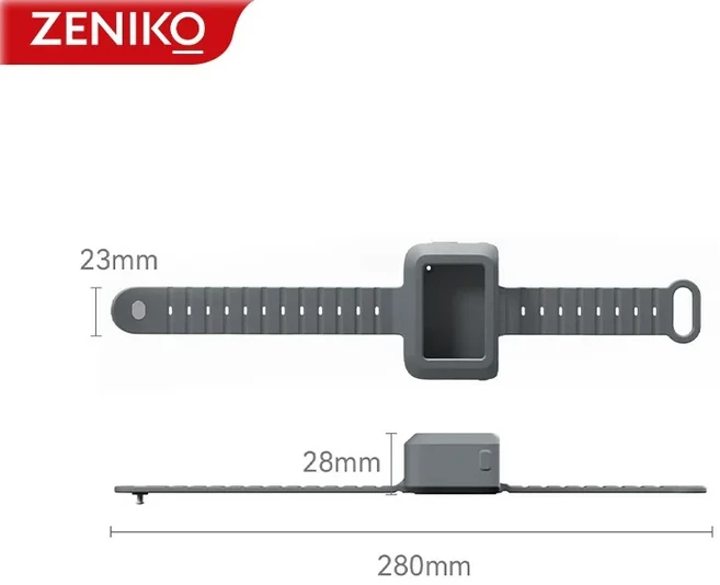 Zeniko 실리콘 손목밴드 브래킷 액세서리 Osmo Nano 카메라용 액션 시계줄, 01 회색