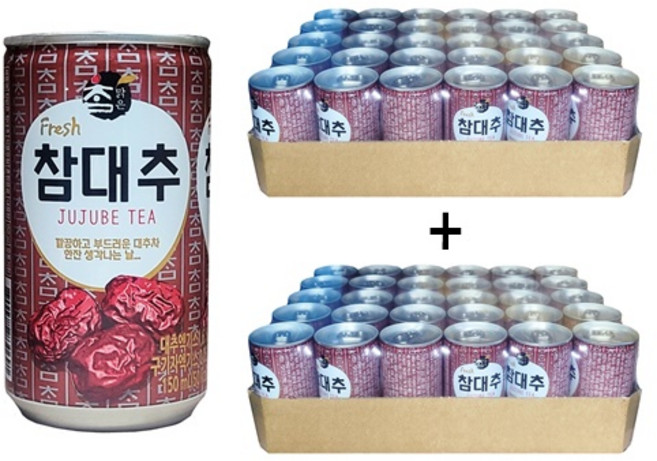 참맑은 참대추 캔 150ml x 60캔, 60개