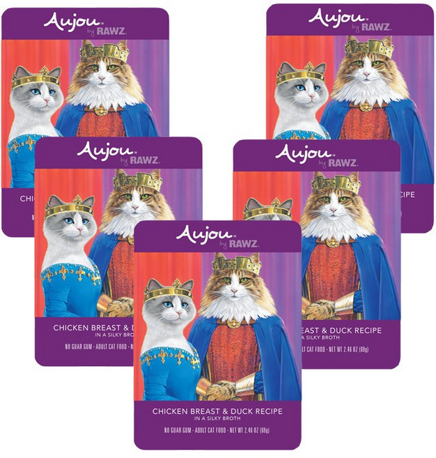 로우즈 오쥬바이로우즈 고양이 주식파우치 5종세트, 1개