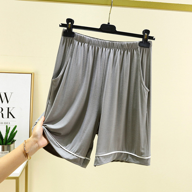 모달 남성 수면 바지 루즈핏 5부 바지 배색 홈 반바지 대형 포켓 캐주얼 바지 얇은 여름