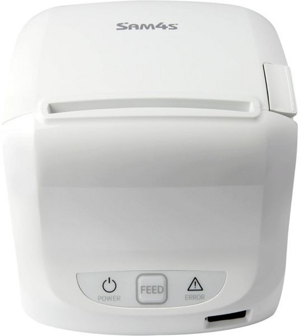 SAM4s GIANT100 컴팩트 3인치 열 POS 프린터 USB 직렬 이더넷 스플래시 커버 포함 흰색