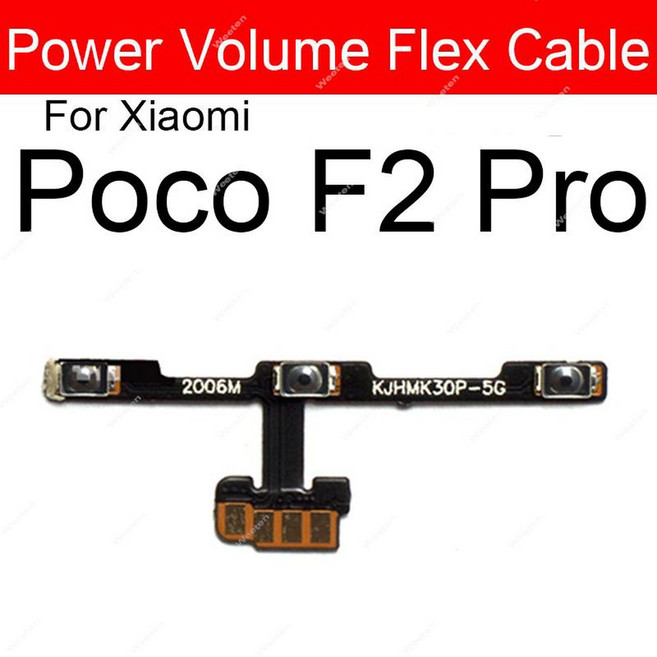 전원 키 및 볼륨 측면 버튼 Xiaomi Poco F1 F2 F3 X2 X3 NFC GT M2 M3 Reloaded Pro 5G 교체 용 플렉스 케, 13 Poco F2 Pro, 1개