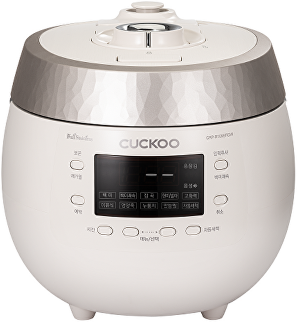 쿠쿠 10인용 화이트스톤 압력밥솥 CRP-R1095FGW + 냄비 찜기 이중패킹, 없음, 그레이스화이트