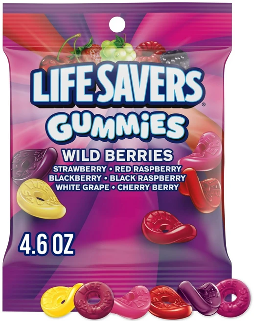라이프세이버 Life Savers 구미 사탕 와일드베리 4.6oz 베리믹스 젤리, 3개, 130g - 쿠팡