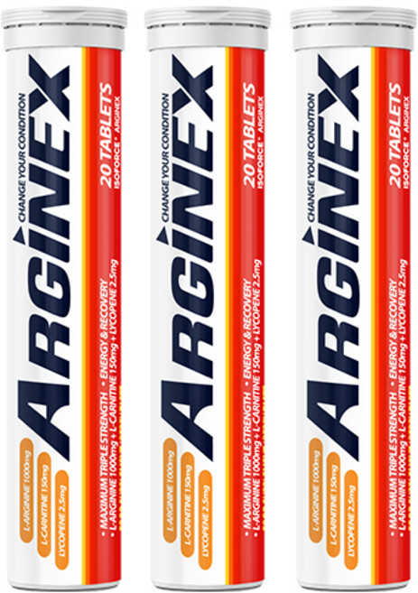 (당일 출고) 이소포스 아르기넥스 독일정품 고함량 수용성 아르기닌 음주전후 운동후 정신 육체노동 활력충전, 13정, 3개