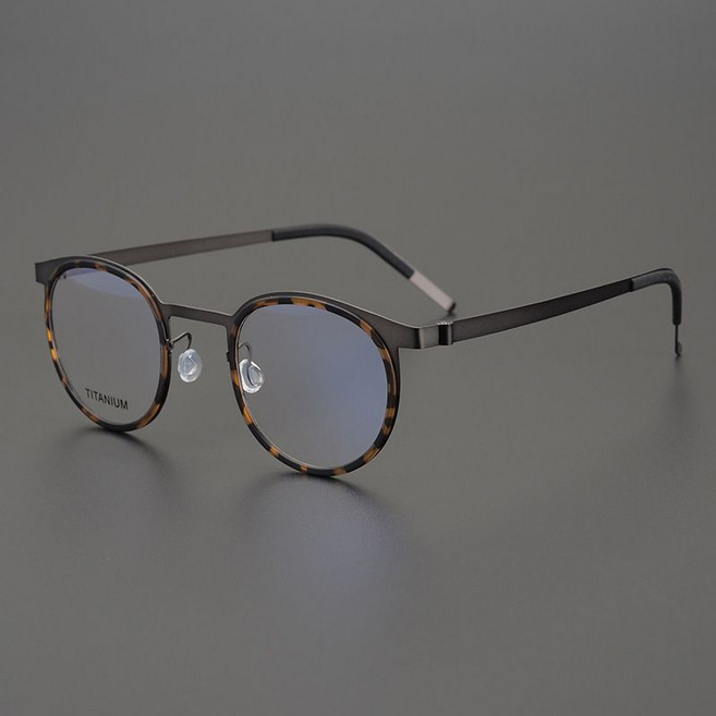 일본 특이한안경테 티타늄 수제 레트로 안경 초경량 K13