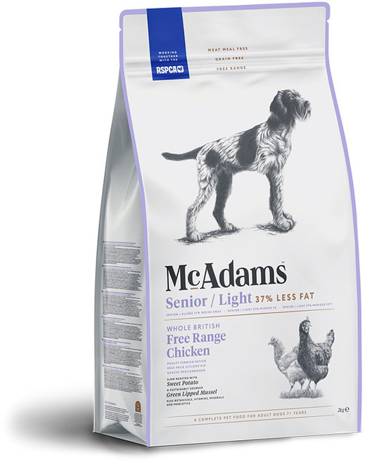 맥아담스 자유방목 홀치킨 시니어/라이트 사료 2kg, 1개, 닭