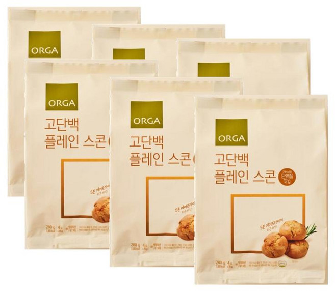 올가 고단백 플레인 스콘 (70gx4입), 280g, 6개