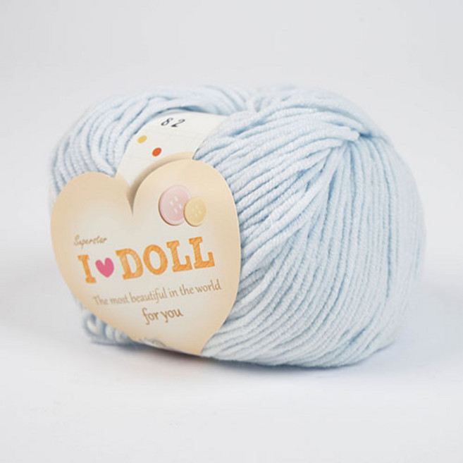 [앵콜스] (10+1)아이돌(낱볼) 인형실 소품실 면사 뜨개실 털실, 1개, 82 여리여리 하늘