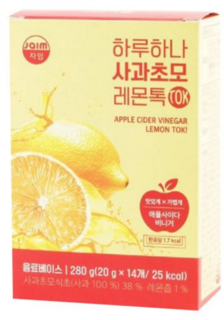 jaim 하루하나 사과초모 레몬톡, 1개, 280g