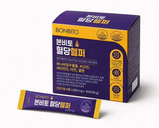 본비토 혈당헬퍼 바나바잎 추출물 건강기능식품 30포, 60g, 1개