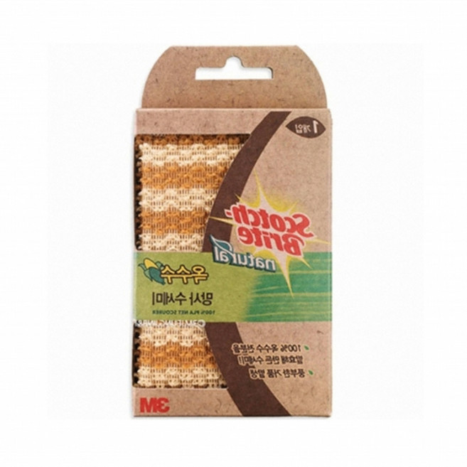 자이포라 옥수수 망사 수세미 50개 코팅용기용 세척 냄비찌든때 옥수수수세미