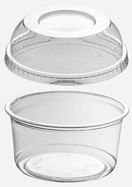 엠엔피 일회용 투명 델리용기 디저트 샐러드 포장용기 12온스 돔뚜껑, 1개, 100세트