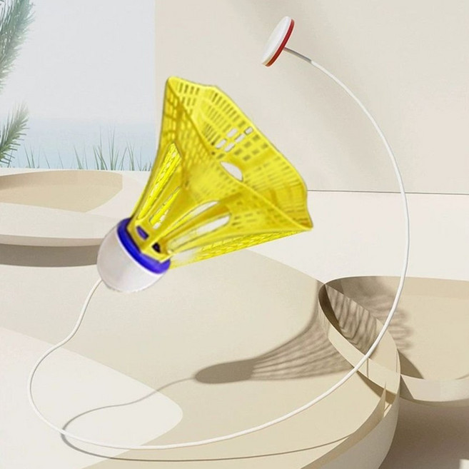 셀프 연습기 고탄력 셔틀콕 1인 훈련기 실내 운동 배드민턴 연습기