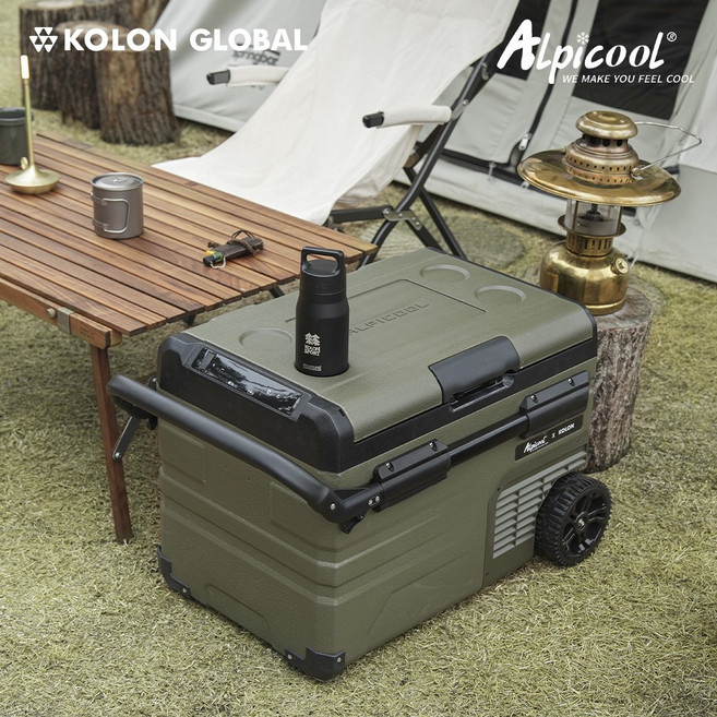 코오롱 공식판매 알피쿨 X시리즈 정품 캠핑 차량용 냉장고 블루투스 이동식 낚시 화물, 37L / X35, 올리브