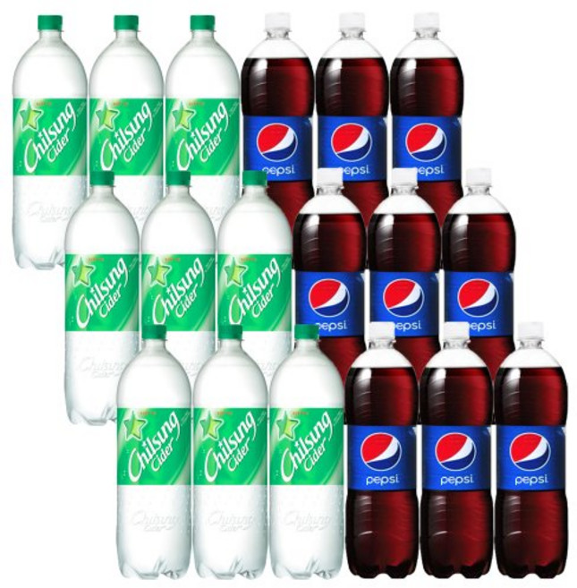 칠성사이다 업소용 1.25L 6입+펩시콜라 업소용 1.25L 6입, 1세트