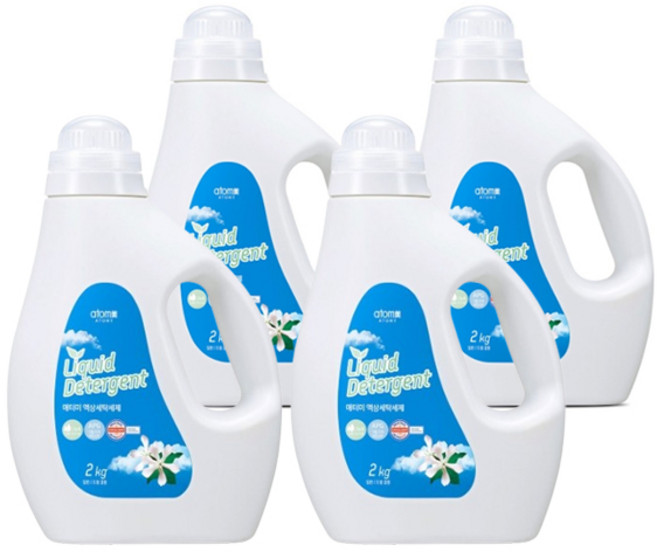 애터미 액상 세탁세제 본품, 2kg, 4개