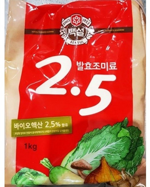 핵산 2.5(백설 1K) 핵산 2.5핵산 MSG 다시다 식자재코 reo+4730vE, 1개, 1kg