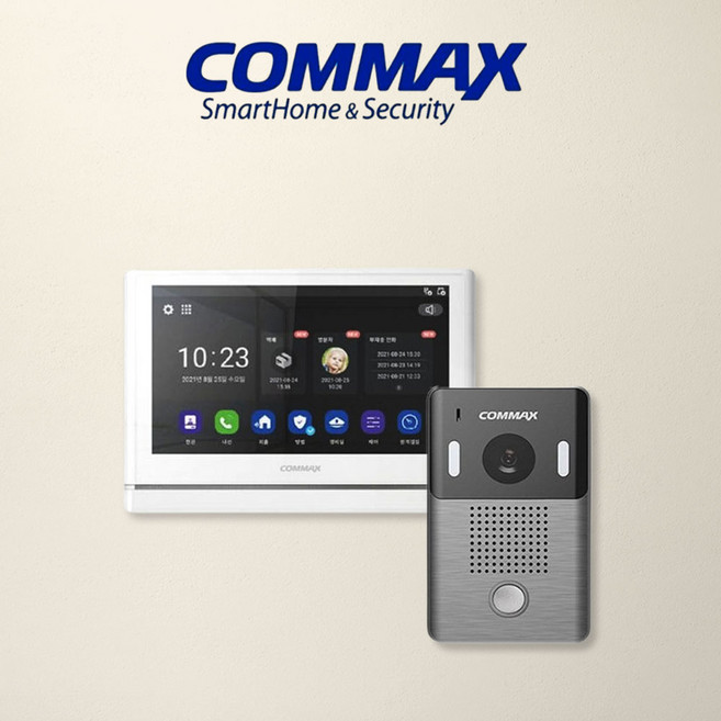 코맥스 노출형 10인치 디지털 705UW 호환 모델 비디오폰 CAV-1001YD 초인종포함세트, CAV-1001YD초인종포함세트(노출형 )