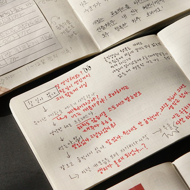 불렛저널 그리드 라인 노트 (필사 일기 아이디어 기록) 직장인 선물용 노트, 1개, 02.솔숲(짙은초록)