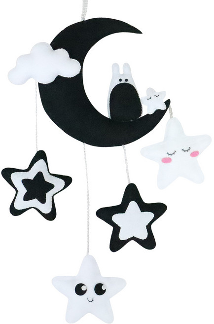 해피코튼 흑백모빌 만들기 토루의밤 DIY 태교바느질, 1개