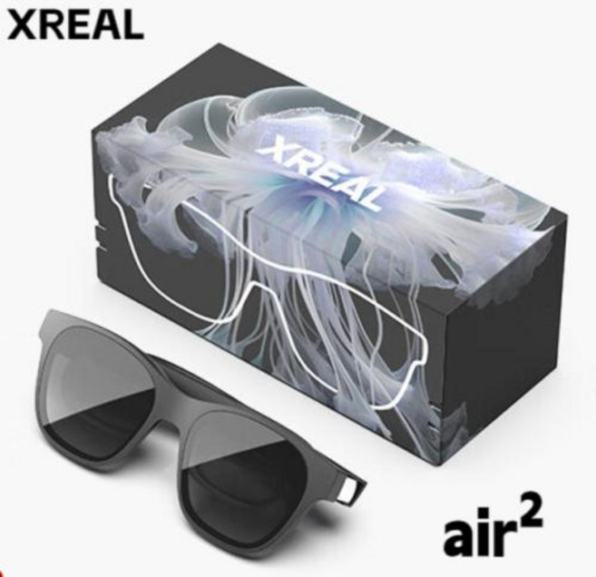 스마트안경 블루투스 XREAL Air 2 AR 안경 구 Nreal 하루 종일 편안함 웨어러블 디스플레이 최대 330 인치 72g 120Hz 1080P 스마트 안경, 1개