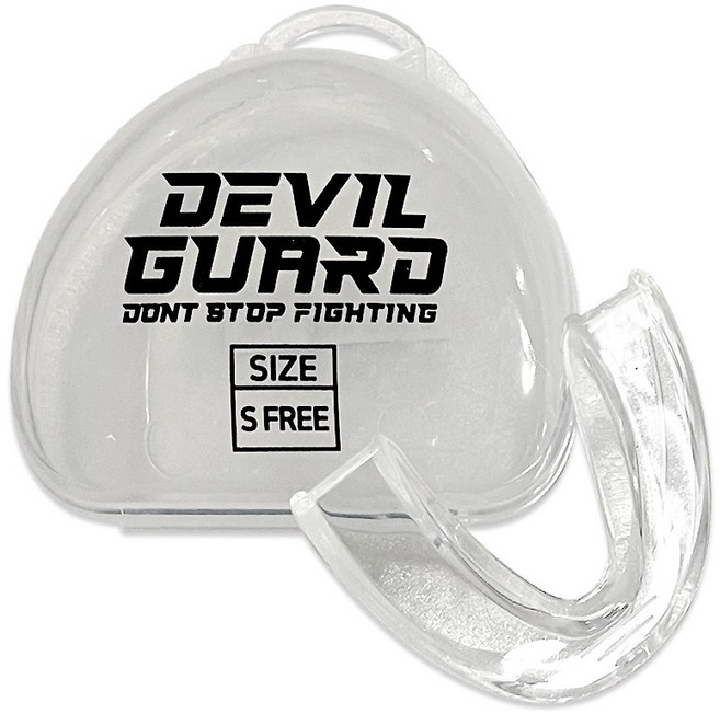 데블가드 싱글 마우스피스 스포츠 복싱 수면용 성인용 아동용, 1개