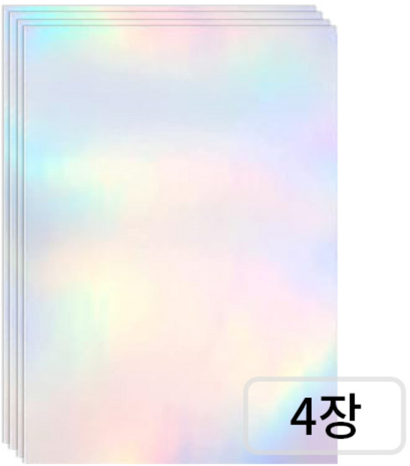 베러워커스 글리터 반짝이 홀로그램 접착 시트지 a4, 기본, 4개