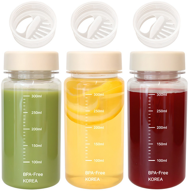 국내산 눈금표시 트라이탄 건강물병, 크림, 350ml, 1개