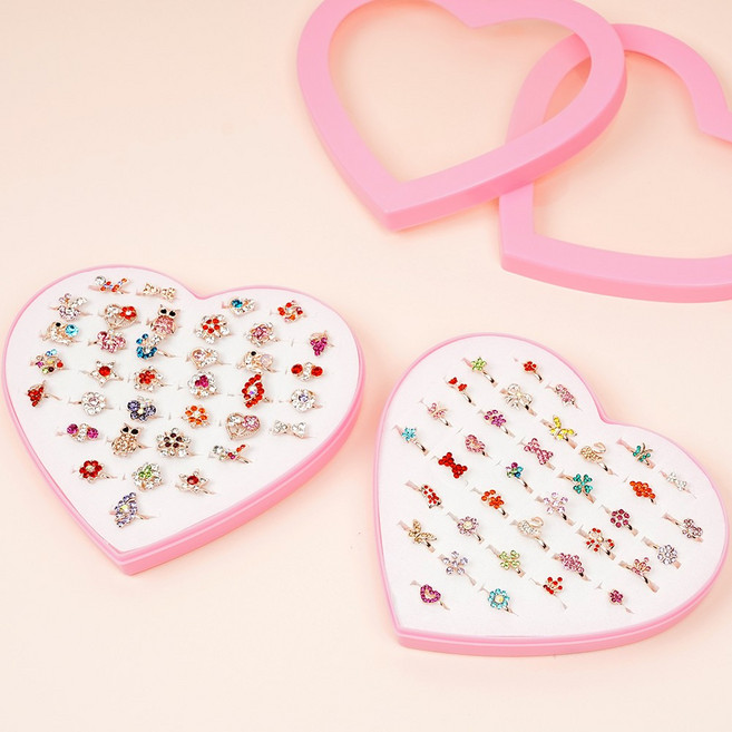 포포팬시 반짝반짝 큐빅반지 유아동 아동 여아동 공주 악세서리 반지