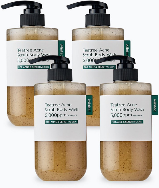 민티드 티트리 아크네 클리어 바디워시, 500ml, 4개