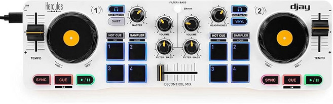 Hercules 허큘리스 DJ컨트롤 믹스 스마트폰용, White