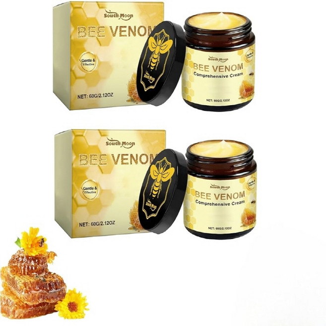 봉독 종합 케어 크림 Bee Venom 벌독 스킨 트리트먼트 여성영양 50대이상 탄력 리프팅 미백 고보습영양 안티에이징 by Sounth Moon, 2개