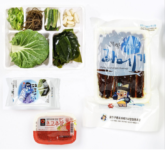 햇과메기 꾸덕한 포항 구룡포 꽁치 청어 과메기 야채세트, 1세트, 꽁치과메기 10쪽 혼술 야채세트