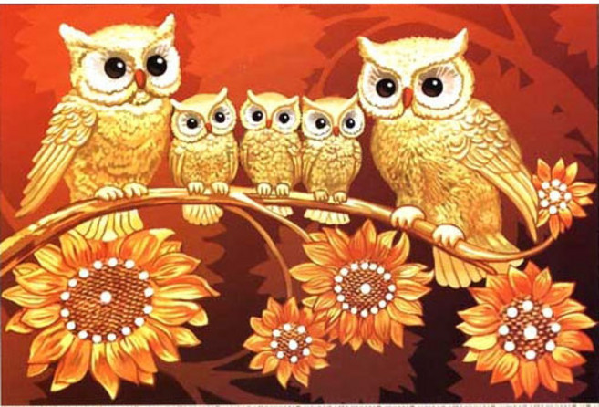 조이십자수 [DOME]십자수 패키지 모음 십자수, DOME프린트패키지 K1111 황금부엉이, 1세트