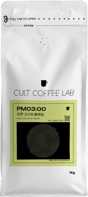 컬트커피랩 고소한 너티쵸코 오후 3시 블렌드 커피원두, 1kg, 1개, 홀빈(분쇄안함)