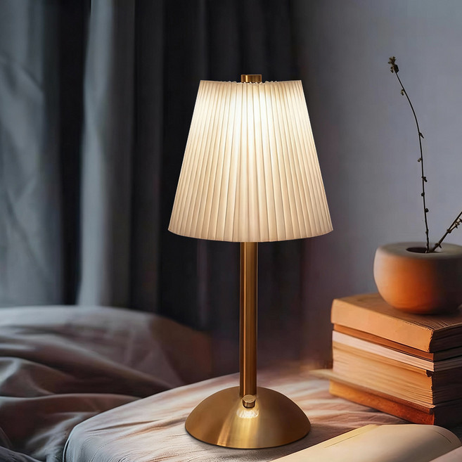 Jeernare 무선 충전식 LED 스탠드 무드등 수면등 수유등 생일선물 집들이선물 무드등 인테리어 조명 3색조절 패브릭+플라스틱 등갓, 1개