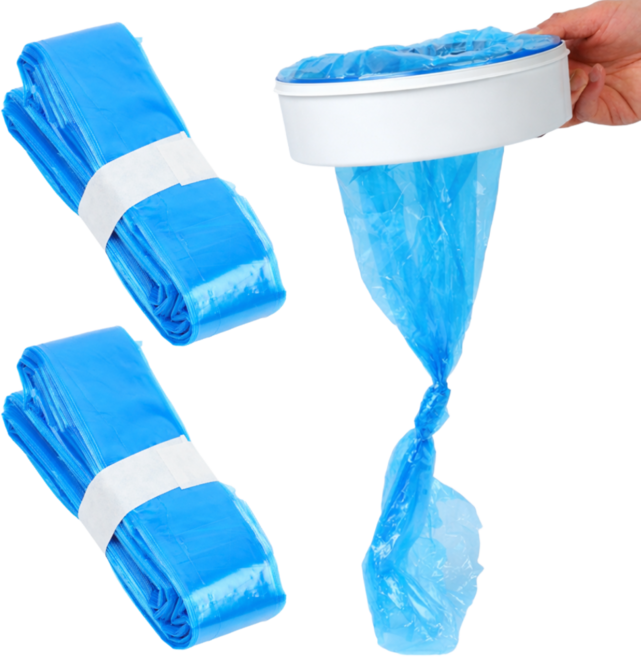 안심구매단 리필 호환 봉투 비닐 고양이 배변 쓰레기통, 2개, 블루