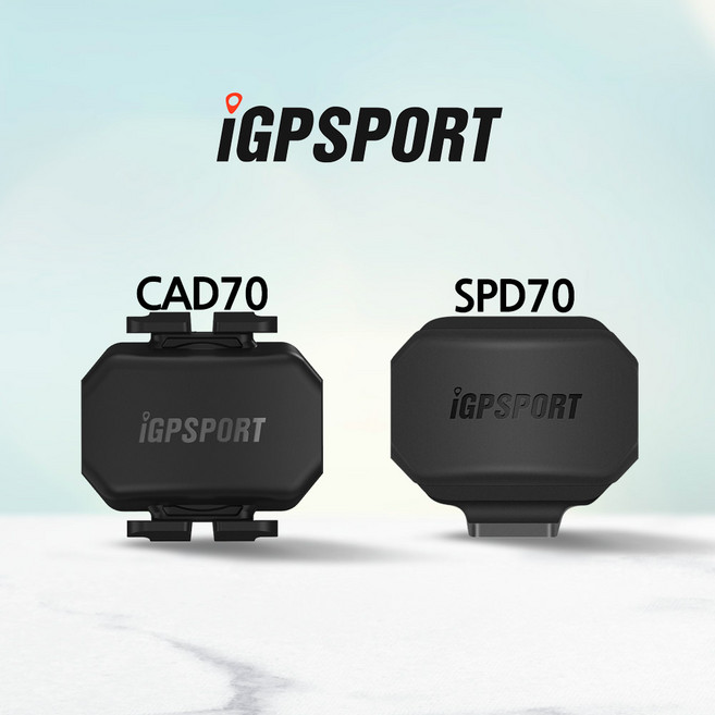 iGPSport 케이던스센서 CAD70 + 스피드센서 SPD70 세트 패키지 자전거 속도계용, 1세트