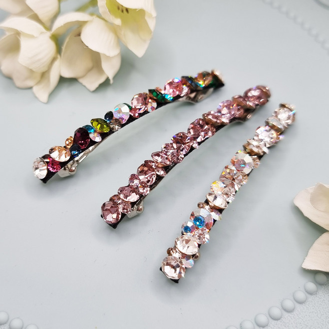 스와로브스키 앞머리용자동핀3P 옆머리용 반머리용