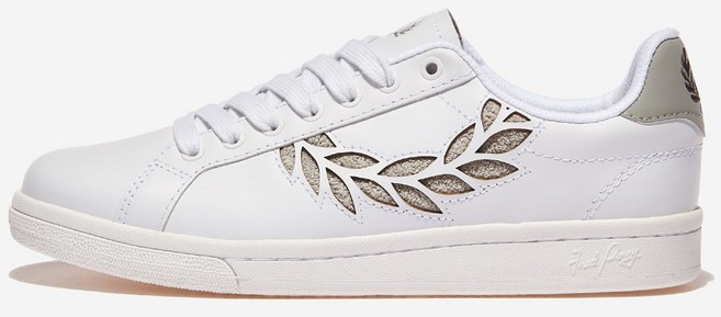 프레드 페리 B721 레더/브랜디드 - White/Limestone(549) {QHJ}