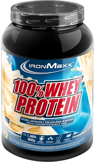 IronMaxx 100 Whey Protein Powder 아이언맥스 100퍼센트 웨이 프로틴 파우더 바닐라 900g, 1개 - 쿠팡