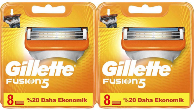 질레트 퓨전 매뉴얼 면도날, 8개입, 2개