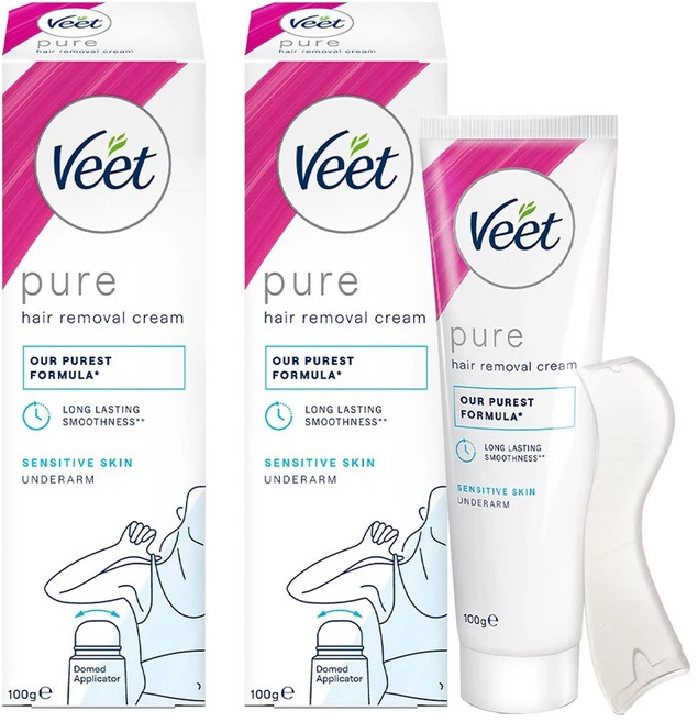 veet 민감성 피부용 제모크림 겨드랑이용, 100g, 2개 - 쿠팡