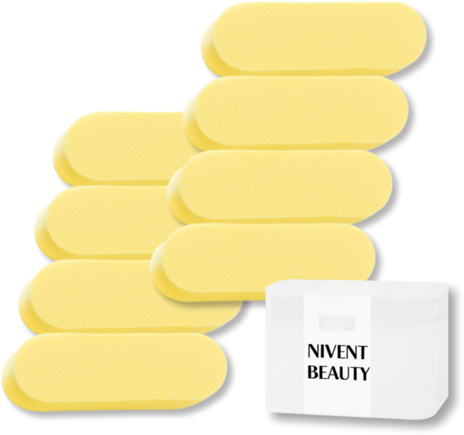 니벤트 모공 착붙 밀착 쿠션 퍼프 8p, 1세트, 옐로우