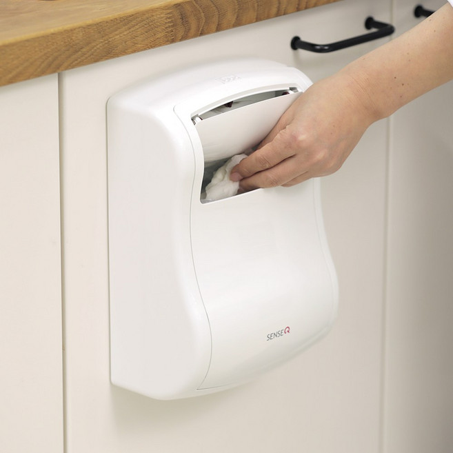 벽걸이휴지통 센스큐 미니 화장실휴지통, 화이트, 1개