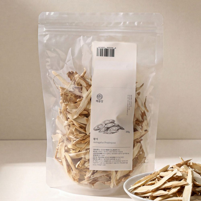 해솔당 국산 제천 황기 프리미엄 세척 절단, 1개, 200g