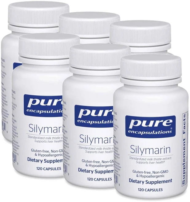퓨어인캡슐레이션 실리마린 250mg 밀크시슬 캡슐 Pure Encapsulations Silymarin, 120정, 6개 - 쿠팡